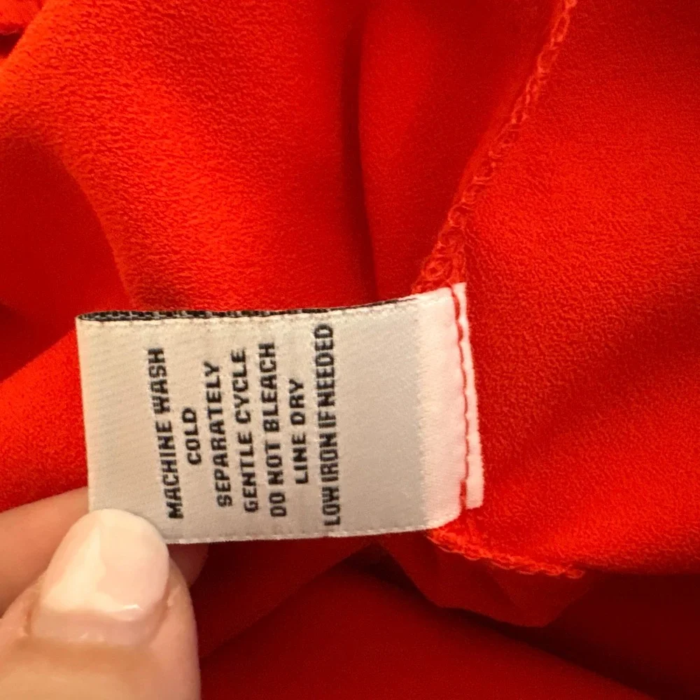 Emma &‎ Michele Red S/S Shift Dress Pleated Hem Size 14 Career Office Modern